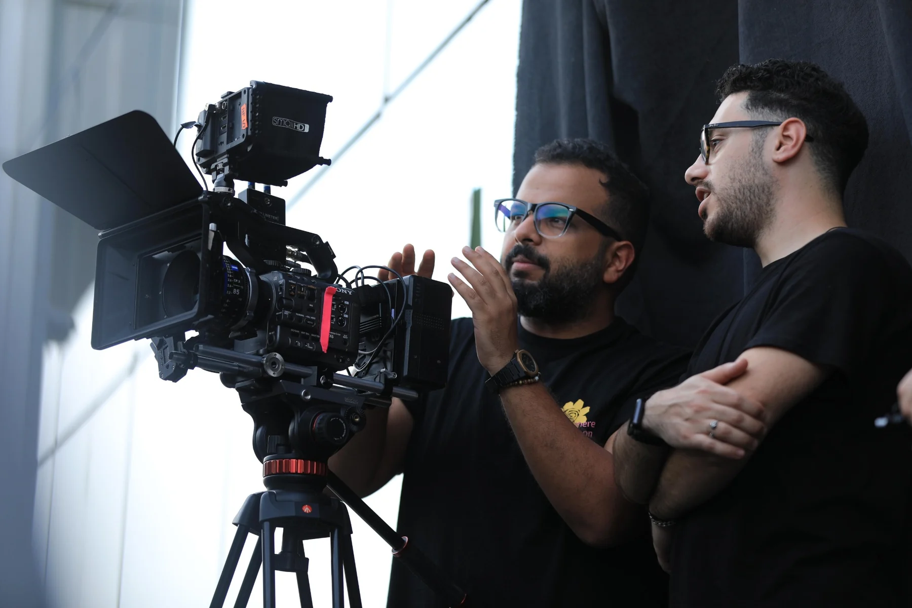 Sultan Al Abdulmohsen directing on set